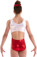 Motionwear Red Open Back Gymnastics Leotard||Motionwear Rouge Maillot Gymnastique Dos Ouvert