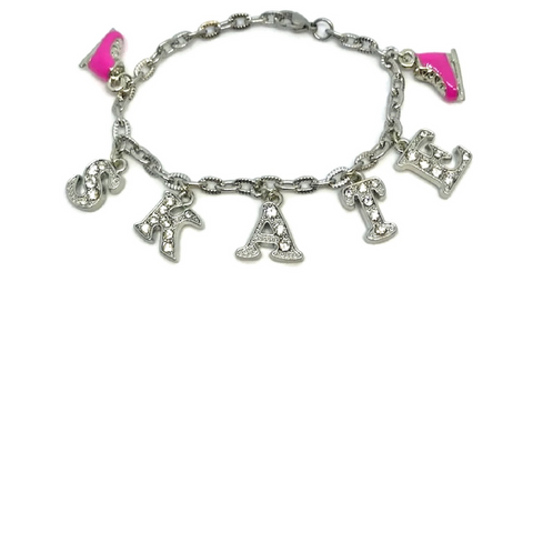 Skate Charm Bracelet|Bracelet à Breloque Rose